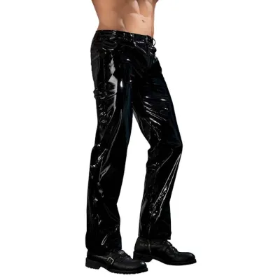 Troy Mens Vinyl Trousers Black Small