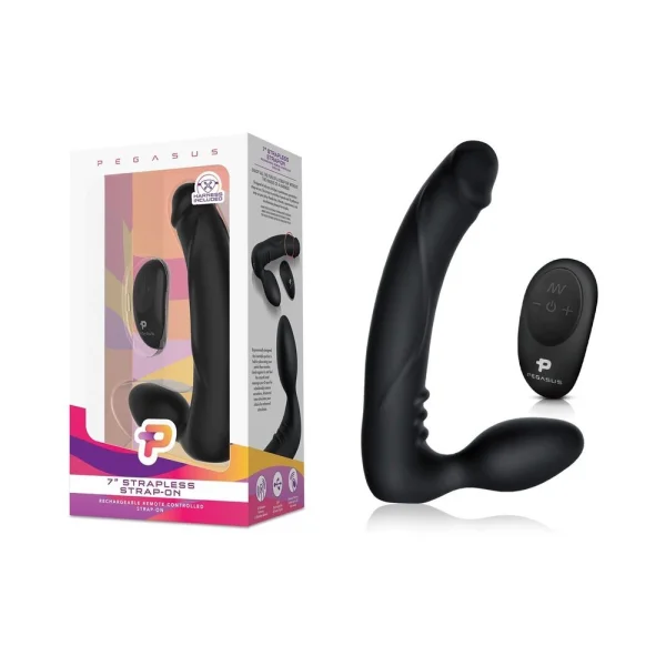 Pegasus 7" Strapless Strap-on - Black — image 6 of 7