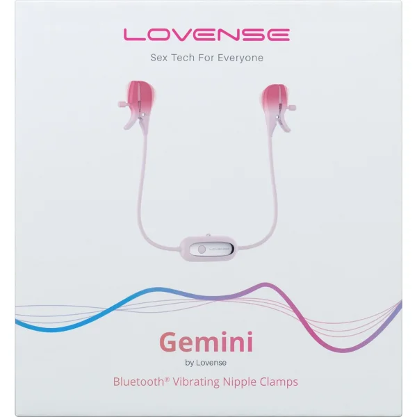 Lovense Gemini App Enabled Silicone Waterproof Rechargeable Vibrating Nipple Clamps