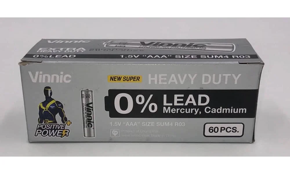 Vinnic Super Heavy Duty AAA - 2 Pc.-shrink Pk. - 60 Pcs. Box