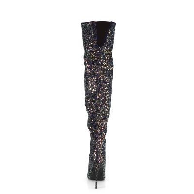 5 inches Glitter Thigh High Boot 1 3 Side Zip