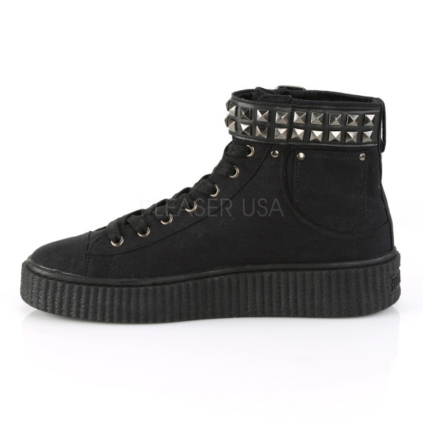 1 1/2 inches PF Round Toe Lace-Up Front High Top Creeper Sneaker — image 3 of 16