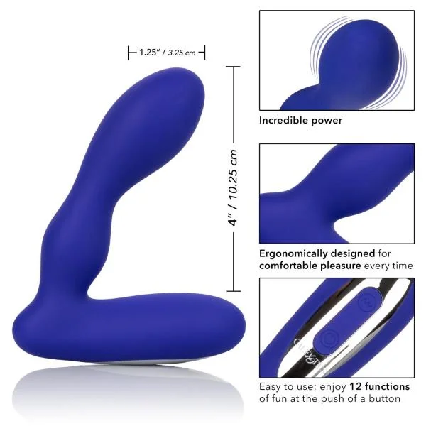 Silicone Wireless Pleasure Probe Blue Prostate Massager — image 7 of 8