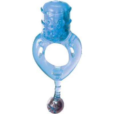 The Macho Ecstacy Ring 7 Speed Vibrating Cockring Blue