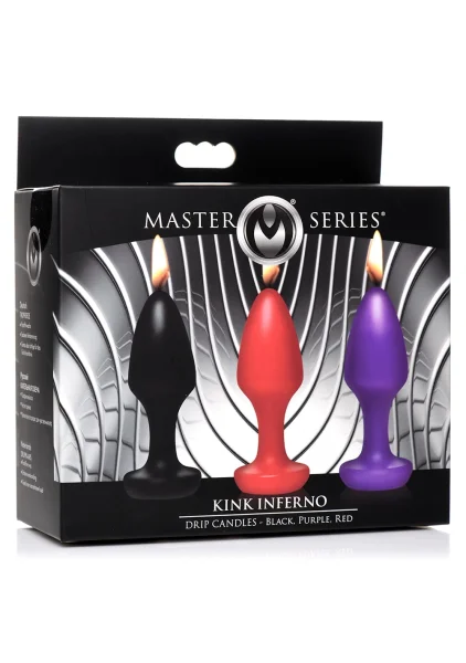 Kink Inferno Drip Candles - Black, Purple, Red