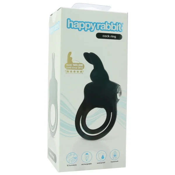 Lovehoney Happy Rabbit Twin Loop Vibrating Cock Ring with Bunny Ears