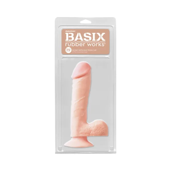 Basix Rubber Works 7.5in. Dong Suction Cup Beige