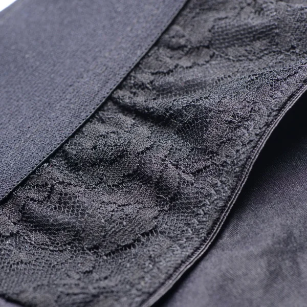 Lace Envy Black Crotchless Panty Harness - L-xl