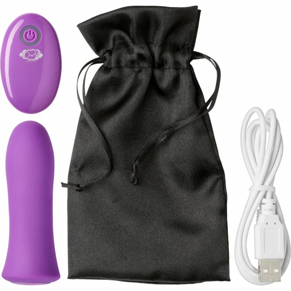 Cloud 9 Power Touch Rechargeable Wireless Bullet Vibrator With Remote Control - Purple