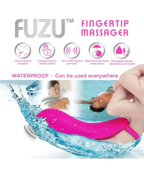 Fuzu Vibrating Rechargeable Fingertip Massager Pink