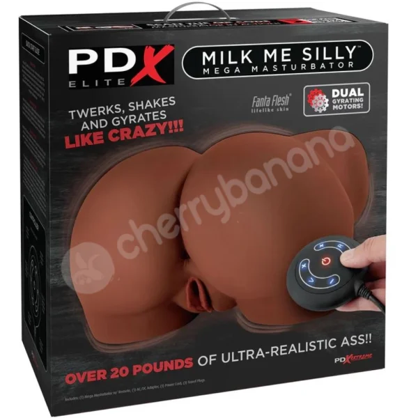 PDX Elite Brown Milk Me Silly Mega Masturbator With Dual Gyrating Motors