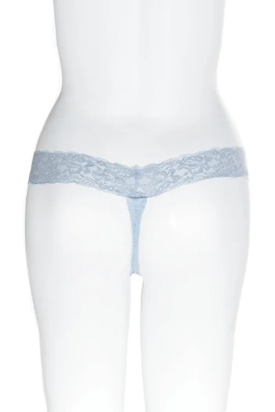 Plus Size Light Blue Lace Thong