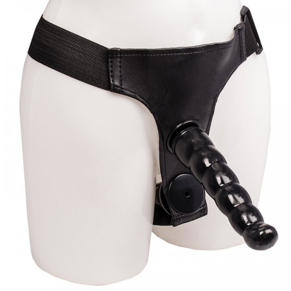 Feeling Horny Black Double Strap-On – 7 Inch