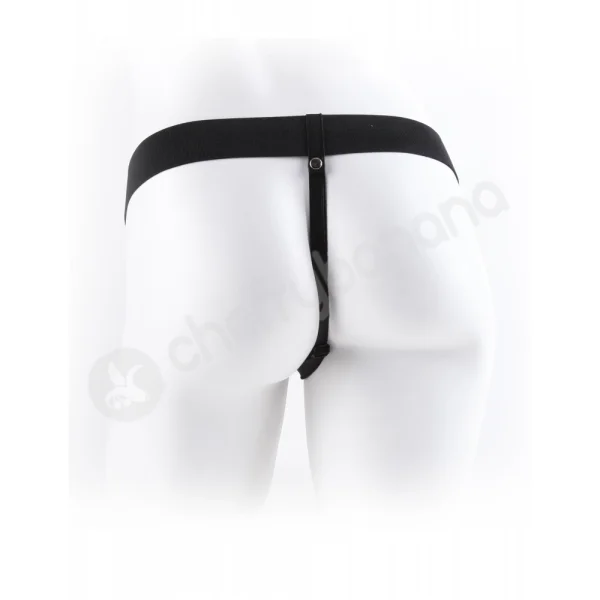 Fetish Fantasy Series Black 11'' Vibrating Hollow Strap-on