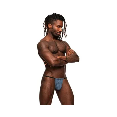 Male Power Inter mingle Posing Strap Blue O s