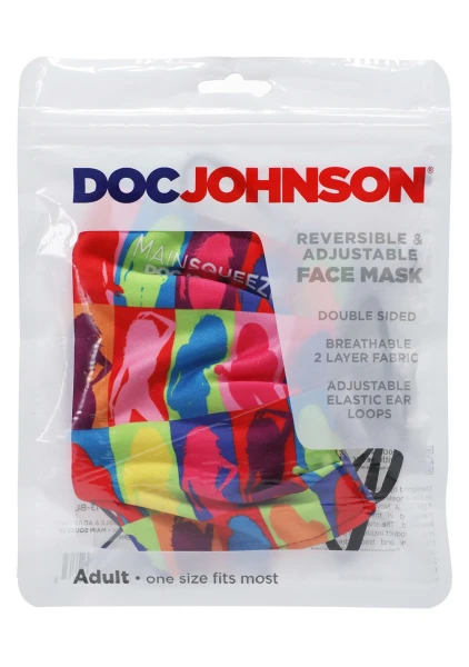 DJ Reversible and Adjustable Face Mask - Main Squeeze Pattern with Black Ear Loops — image 7 of 8