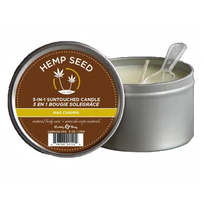 Earthly Body Massage Candle Nag Champa 6oz