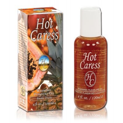 Hot Caress Flavoured Warming Massage Oil Exotic Fruit