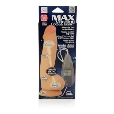 Max Vibrating Cock and Balls Natural