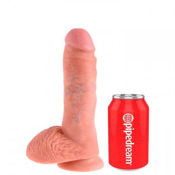 Pipedream King Cock Light Tone Ballsy Dildo - 6, 7, 8, 9, 10 Inch — image 4 of 12