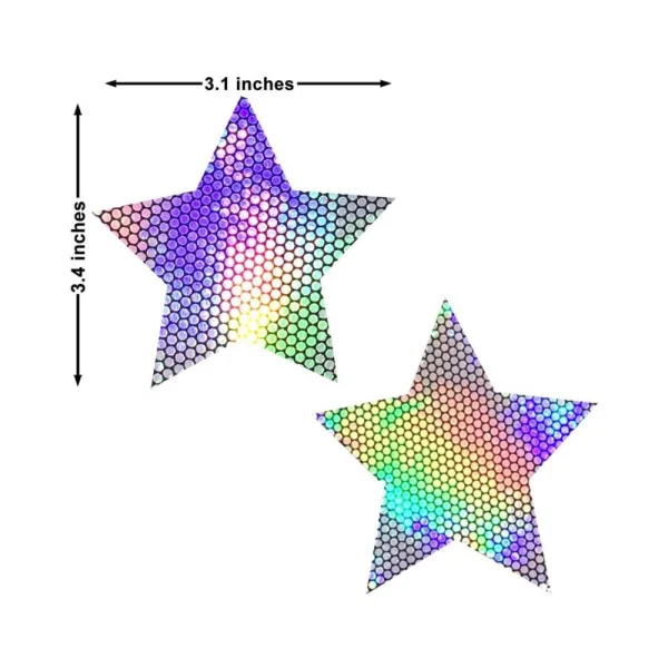 Neva Nude Pasty Star Silver Holographic — image 8 of 9