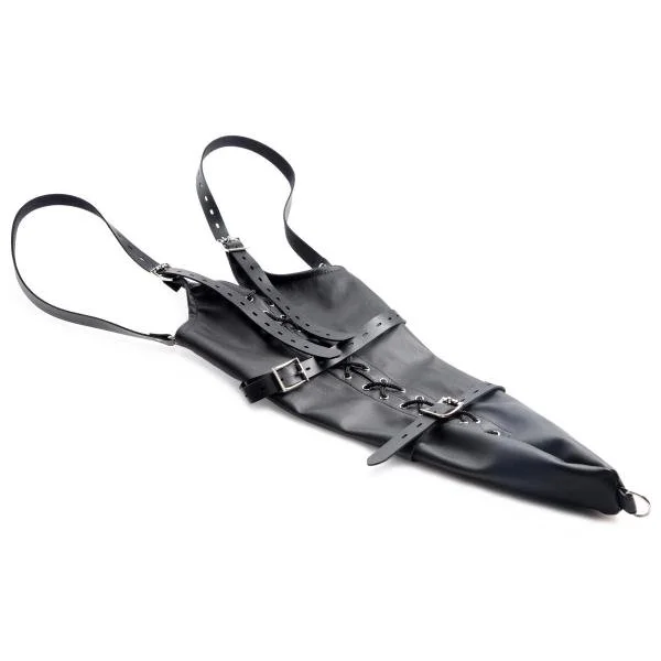 Full Sleeve Armbinder Black Leather Restraint