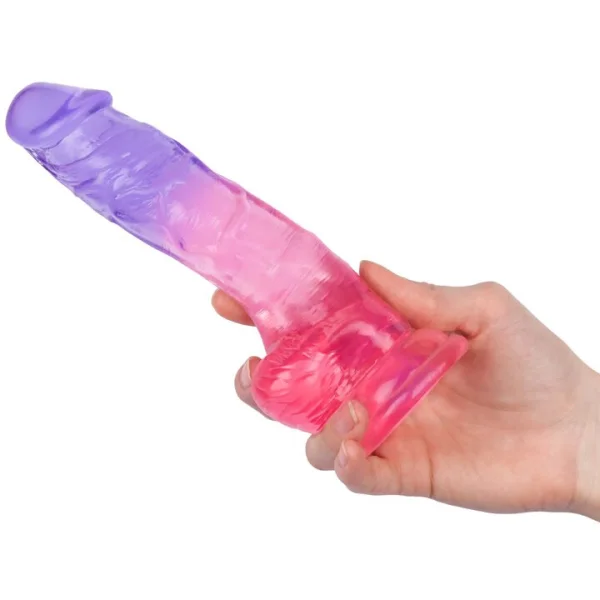 Bondara Snow Bone Pink to Purple Suction Dildo - 6.5 Inch