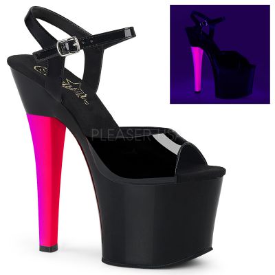 7 inches Heel 3 1 4 inches PF Ankle Strap Sandal w UV Heel