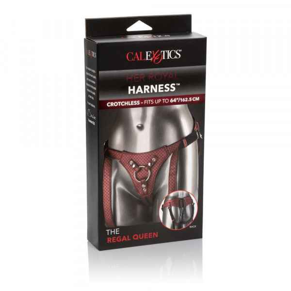 Her Royal Harness the Regal Queen Red Strap-On Harness