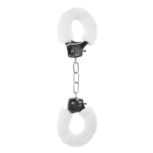 Ouch Pleasure Furry Metal Handcuffs