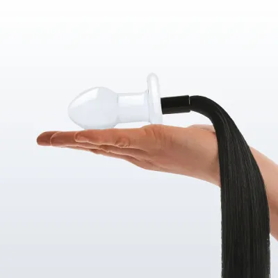 Glas 3 quot Horse Tail Glass Butt Plug