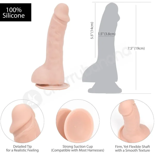 Addiction Brad 7.5" Silicone Dildo With Balls