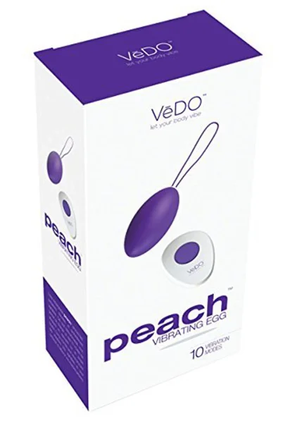 VeDO Peach Remote-Controlled Vibrating Egg - 'Foxy Pink'