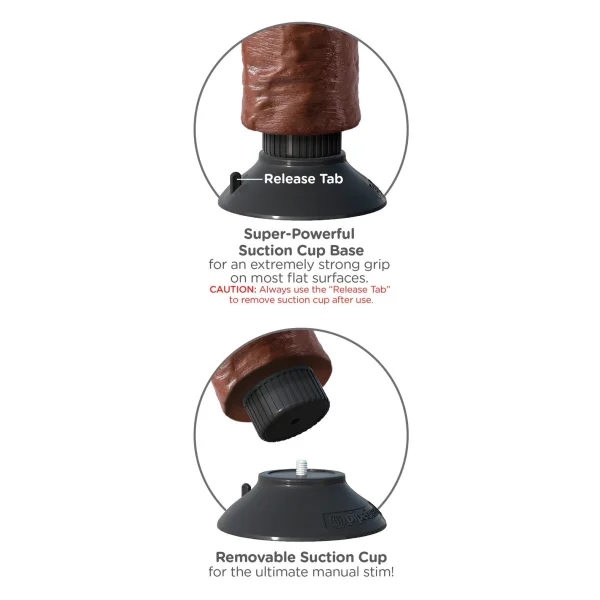 King Cock 7-Inch Vibrating Cock - Brown