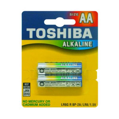 Toshiba Aa Alkaline Carded Batteries 2 Pack