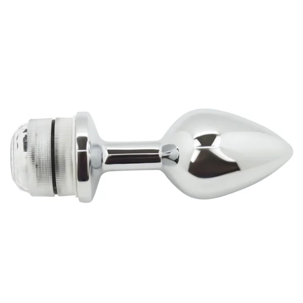 Light-Up Metal Anal Plug with Remote