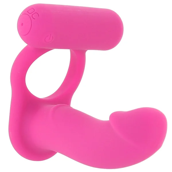 Silicone Rechargeable Double Diver Vibrating Cock Ring By CalExotics
