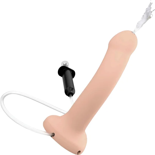 Strap-on-Me Squirting Harness Compatible Silicone Dildo - Vanilla