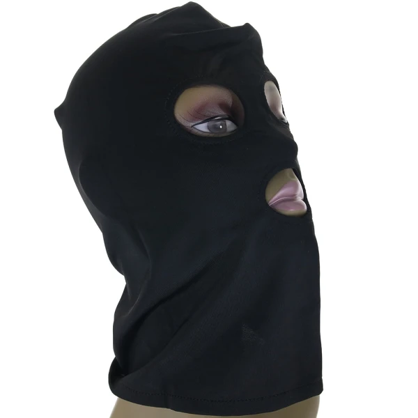 Fetish & Fashion Eyes & Mouth Hood By NS Novelties - Black