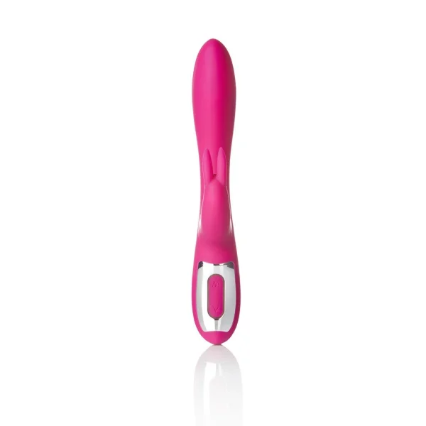 Giselle 10+3 Function Rabbit Rechargeable Silicone Dual Stim Vibrator By Nu Sensuelle - Magenta