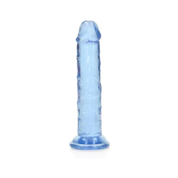 Personal Care: Realrock Crystal Clear Straight 6 In. Dildo Without Balls Blue