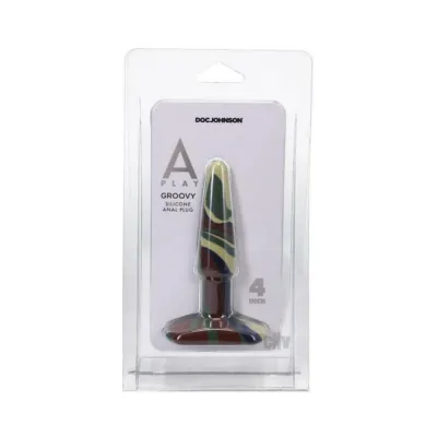 Butt Plugs A play Groovy 4 In Silicone Anal Plug Camouflage