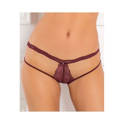 Rene Rofe Dive Deep Open Back Panty Burgundy 3X 4X
