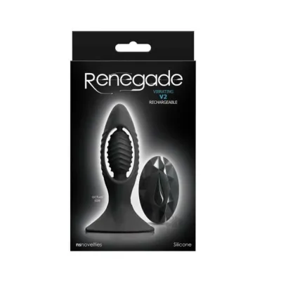 Renegade V2 Rechargeable Anal Plug With Remote Black