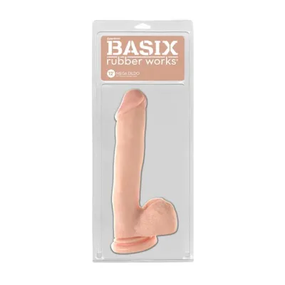 Basix Rubber Worx 12 Mega Dildo Flesh 12 Inch