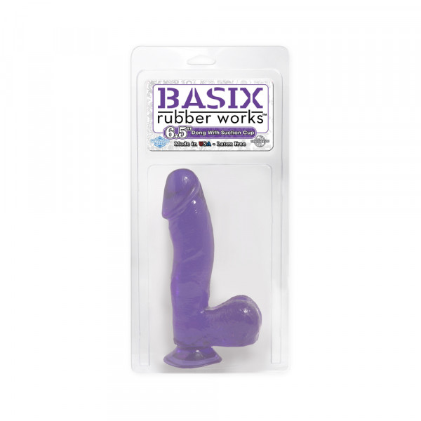 Basix 6.5 inches Dong with Balls & Suction Cup
