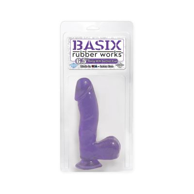 Basix 6 5 inches Dong with Balls Suction Cup