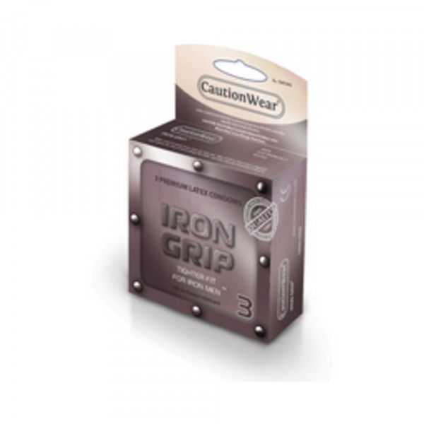 Caution Wear Iron Grip Condoms 3 Pack