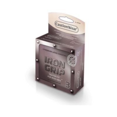 Caution Wear Iron Grip Condoms 3 Pack