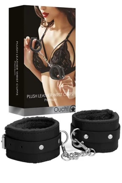 OUCH! Faux Fur & Leather Handcuffs